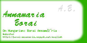 annamaria borai business card